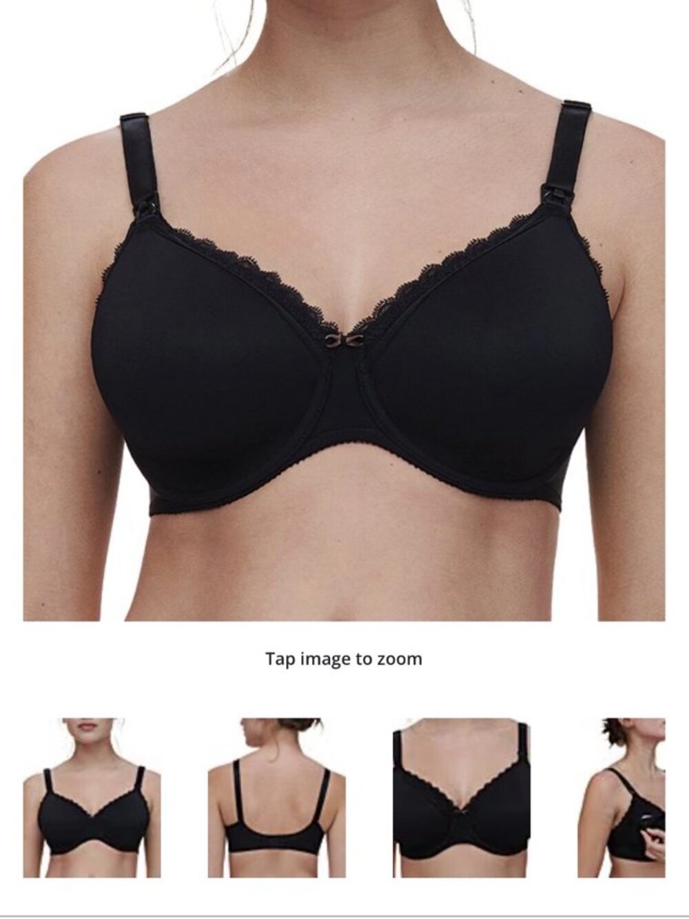 NWT Chantelle Underwire Spacer Full-Busted Contour U-Back Nursing Bra size 36 DD